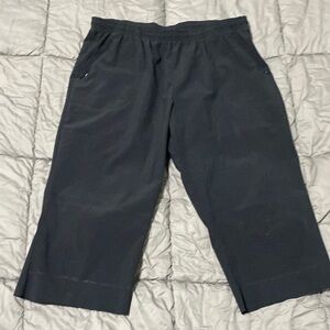 Black athletic Capri pants.